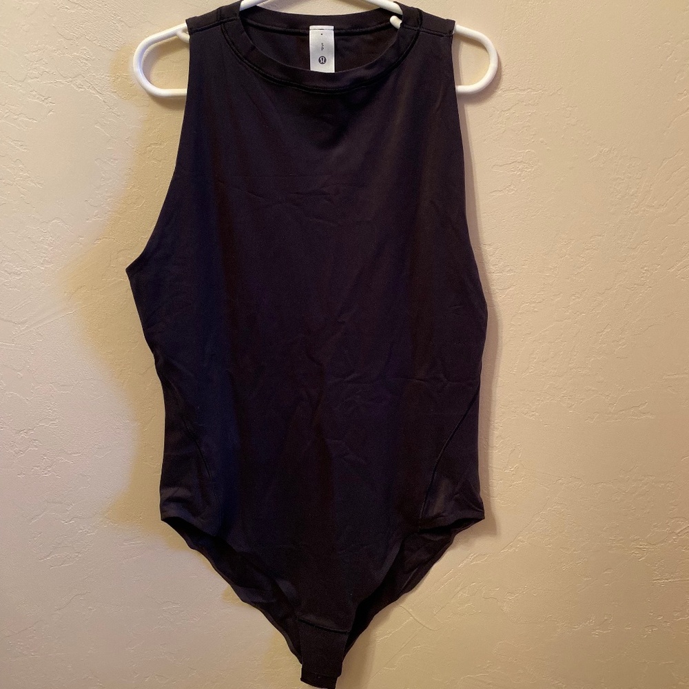 NWT Lululemon WUNDERMOST ULTRA-SOFT Nulu High Neck sleeveless black bodysuit